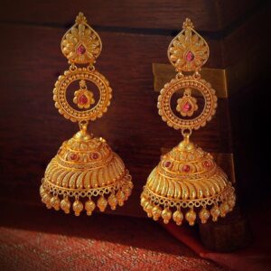 Contemporary Gold Plated Drop Earrings