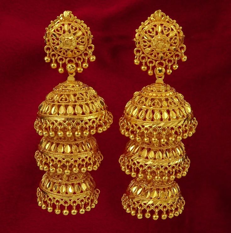 Glamorous Gold Plated Earrings