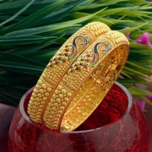 Party Wear Gold Plated Bangles Set
